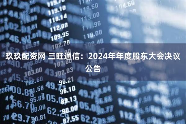玖玖配资网 三旺通信：2024年年度股东大会决议公告