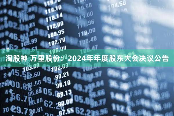 淘股神 万里股份：2024年年度股东大会决议公告